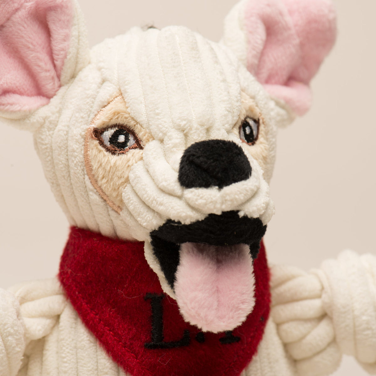 HuggleCause Living Free Animal Sanctuary Little Tyke LT Knottie Plush , detail view
