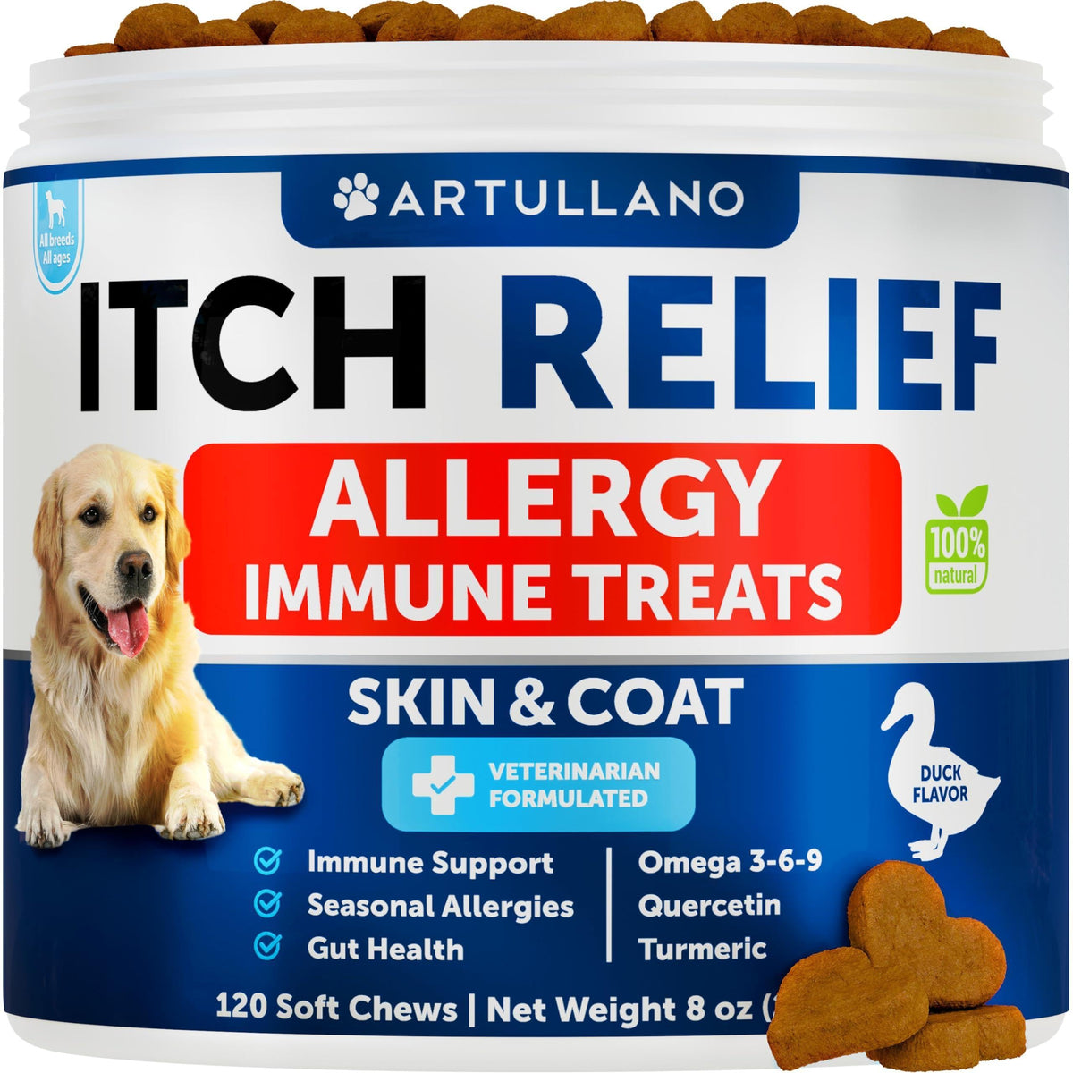 Dog Allergy Relief Chews Itchy Skin Relief Omega-3 Fish Oil – photo 1 of 6
