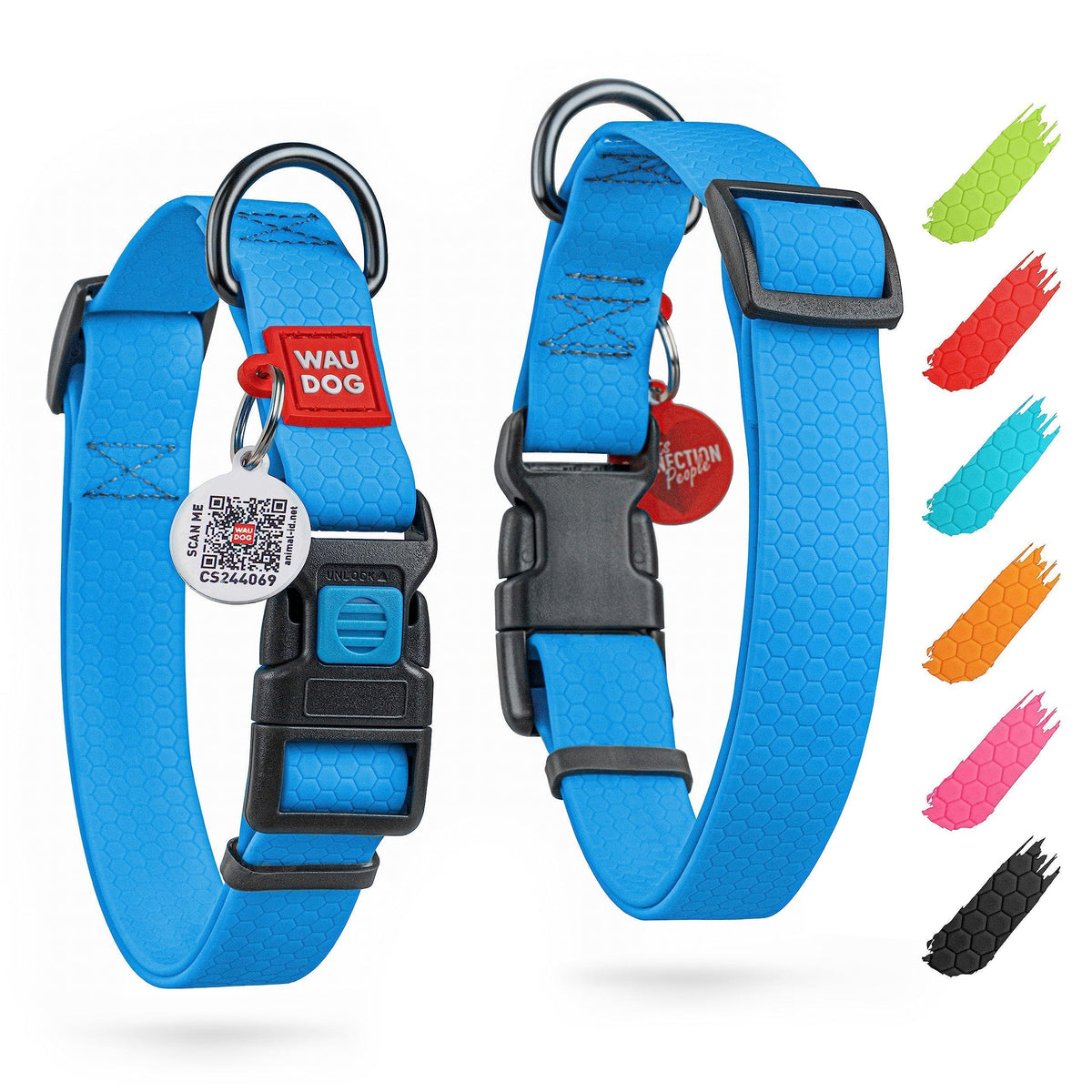 Waterproof Dog Collar Adjustable Blue 14 to 23 Inch Neck – photo 1 of 6