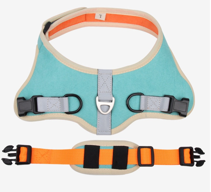 Suede Dog Harness with Leash – alternate view 3