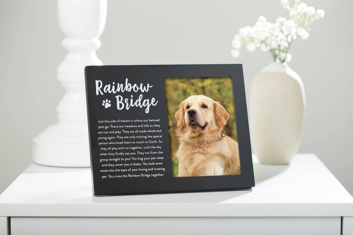 Rainbow Bridge Pet Memorial Frame, Black – alternate view 2
