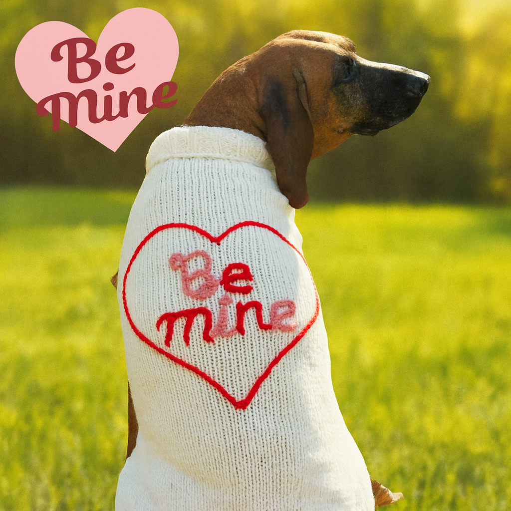 Be Mine Dog Sweater 3D Heart and Lettering – photo 2 of 4