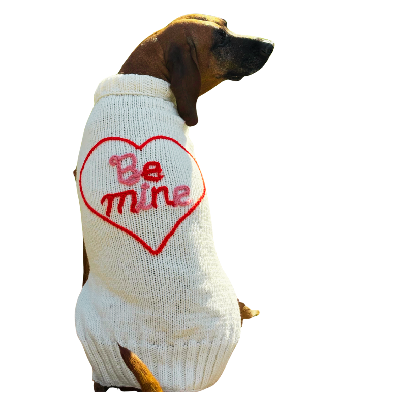Be Mine Dog Sweater 3D Heart and Lettering – photo 1 of 4