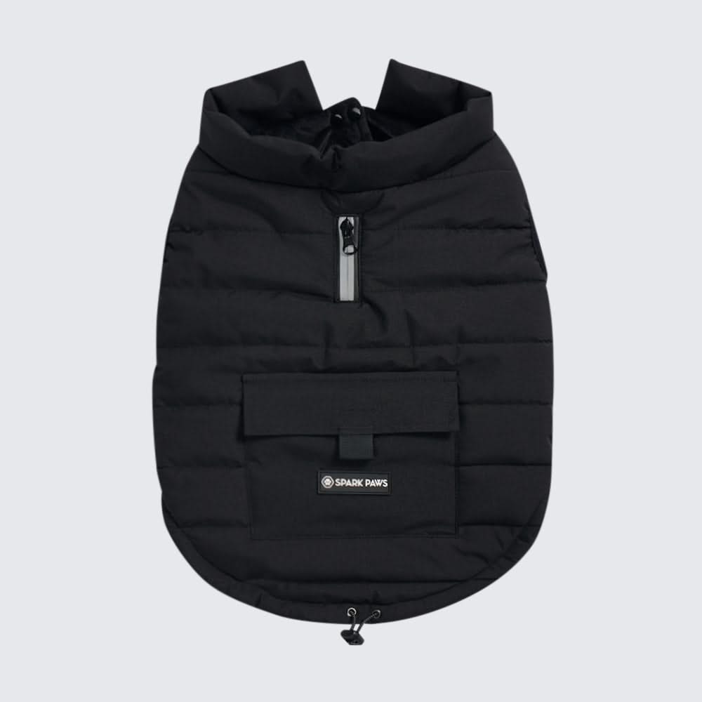 WarmShield Water-Resistant Dog Jacket – Black – alternate view 2