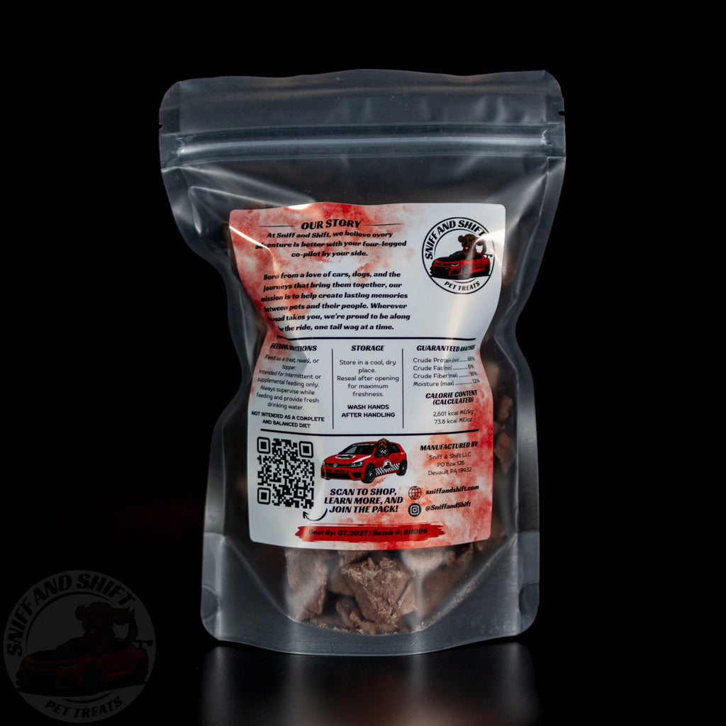 Freeze-Dried Beef Heart Dog Treats Lean Single-Ingredient Protein, alternate view