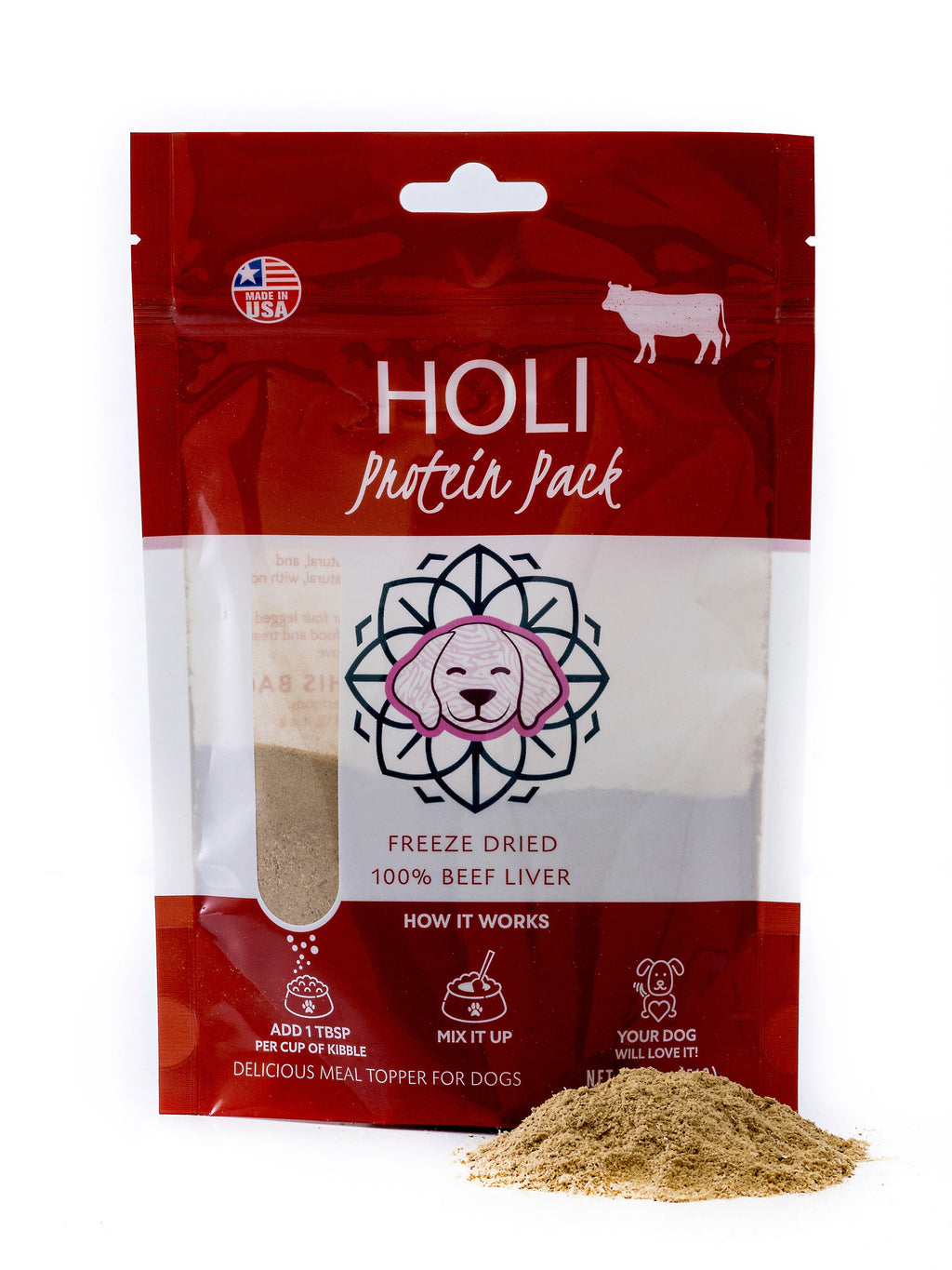 Beef Liver Dog Food Topper - Freeze Dried - Single Ingredient – front view