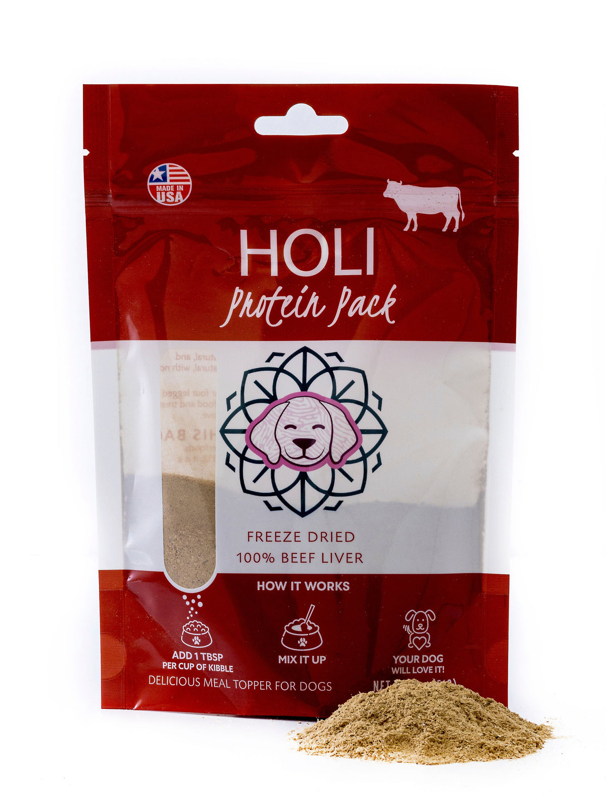 Beef Liver Dog Food Topper - Freeze Dried - Single Ingredient – front view