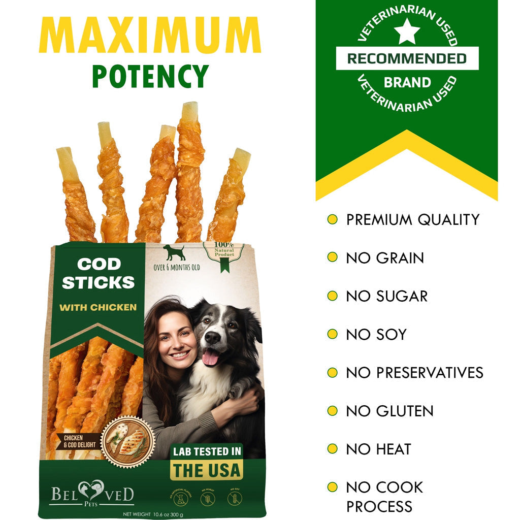 Beloved Pets Cod Sticks with Chicken Dog Chew Treats – photo 3 of 8