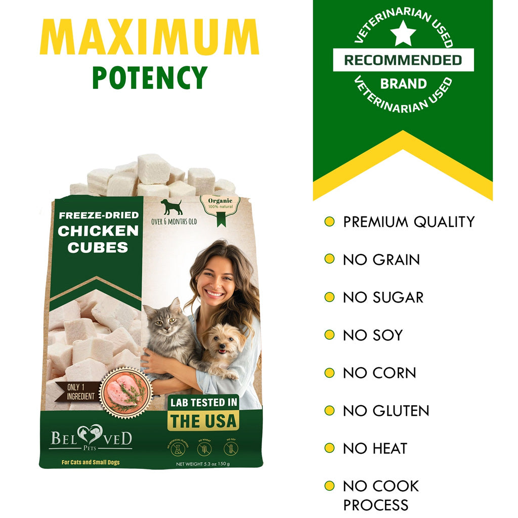 Beloved Pets Freeze-Dried Chicken Cubes Treats for Dogs and Cats – photo 3 of 6