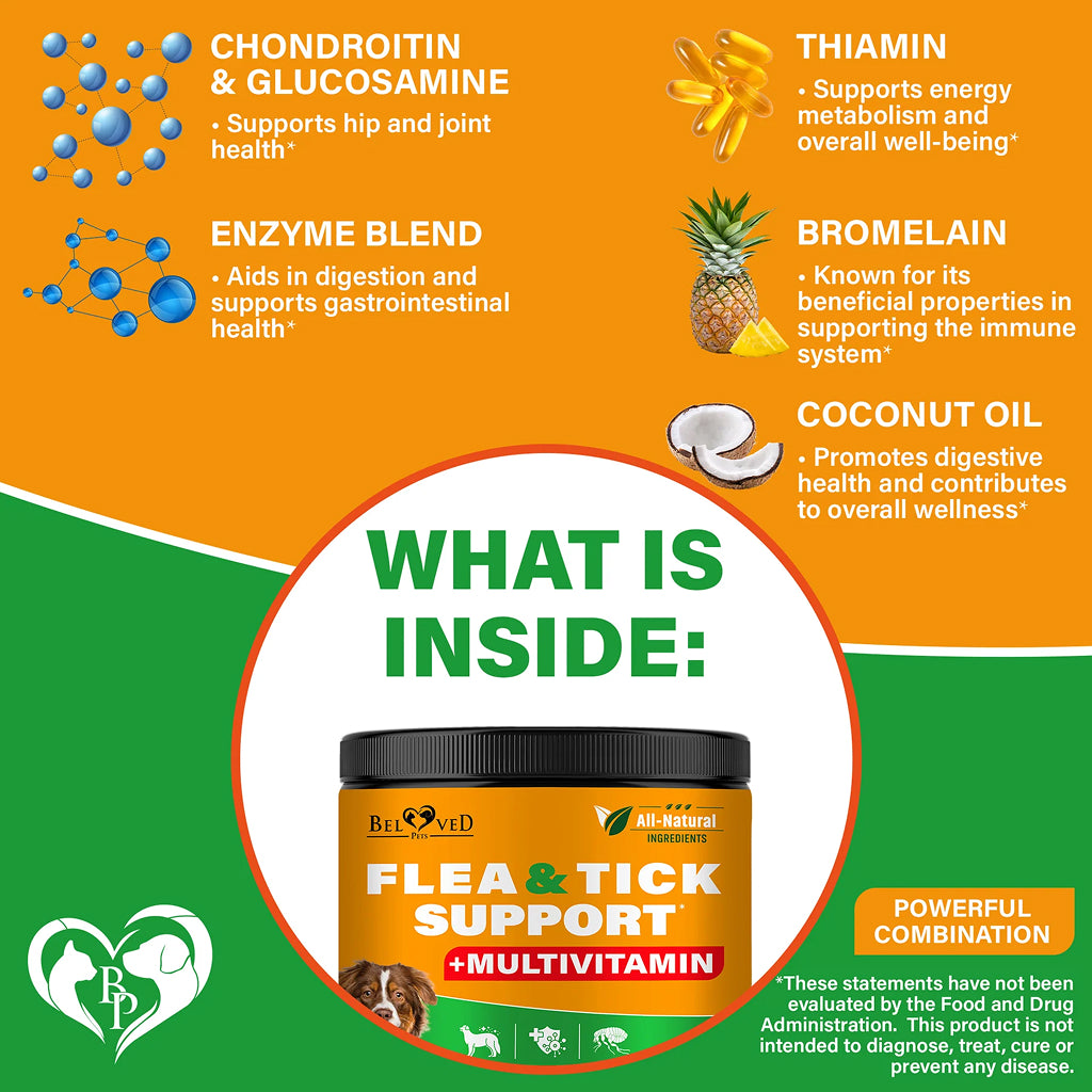 Beloved Pets Flea and Tick Support plus Multivitamin Soft Chews for Dogs – photo 5 of 7