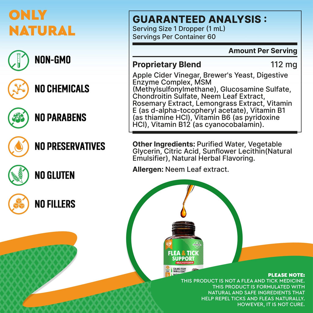Beloved Pets Oral Flea and Tick Support Multivitamin Drops for Dogs and Cats – photo 2 of 7