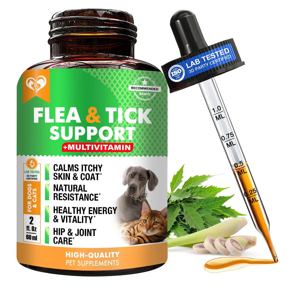 Beloved Pets Oral Flea and Tick Support Multivitamin Drops for Dogs and Cats – photo 1 of 7