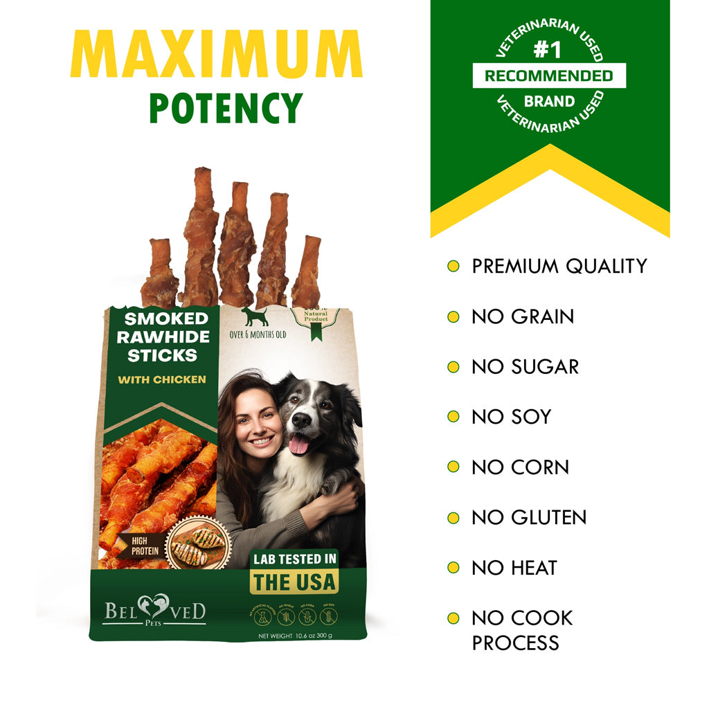 Beloved Pets Smoked Rawhide Sticks with Chicken Dog Chew Treats – photo 4 of 7