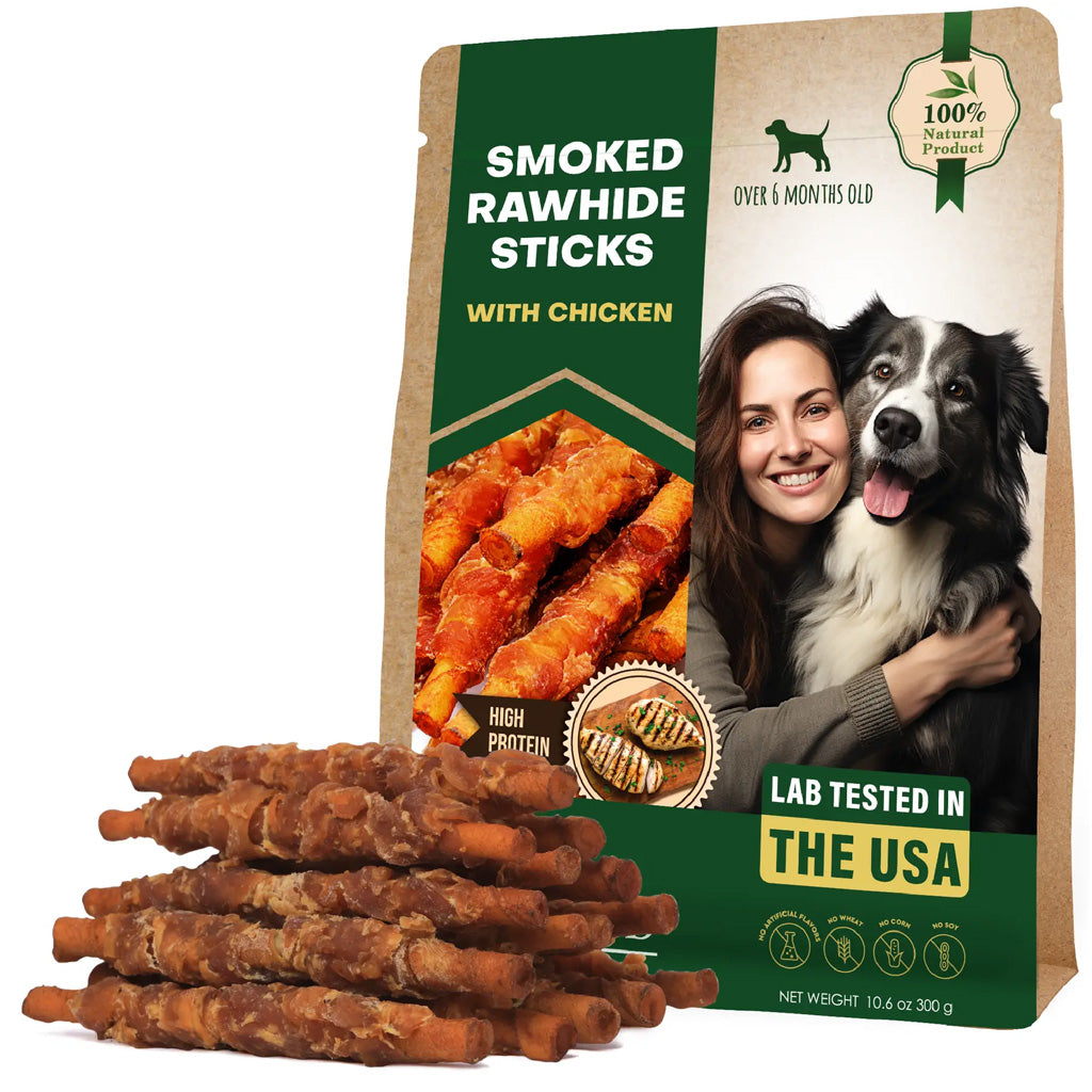 Beloved Pets Smoked Rawhide Sticks with Chicken Dog Chew Treats – photo 1 of 7
