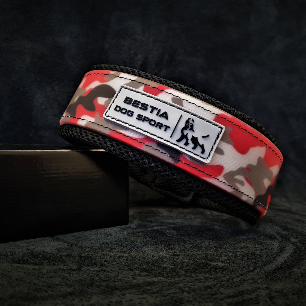 Bestia Dog Sport Collar – Red Camo – alternate view 2