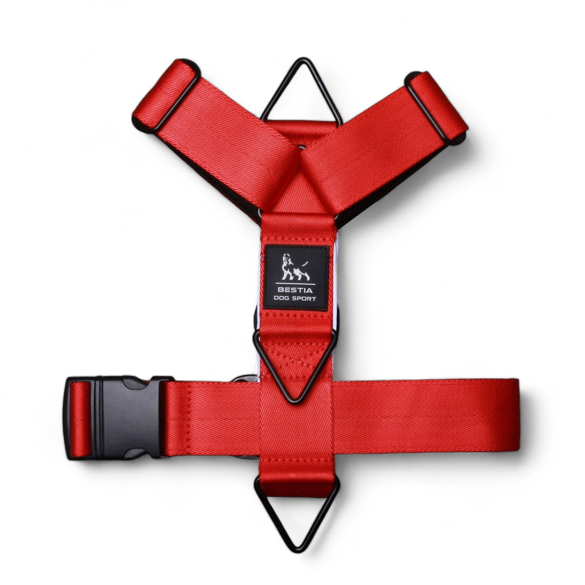 Bestia Dog Sport GripPro basic dog harness, buckle system close-up