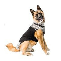Black Ski Wool Dog Sweater Black Grey and White – photo 2 of 4