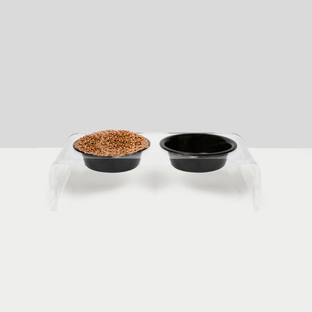 Hiddin Small Acrylic Feeder with Stainless Steel Bowls – 1.5 or 3.5 Cup – alternate view 8