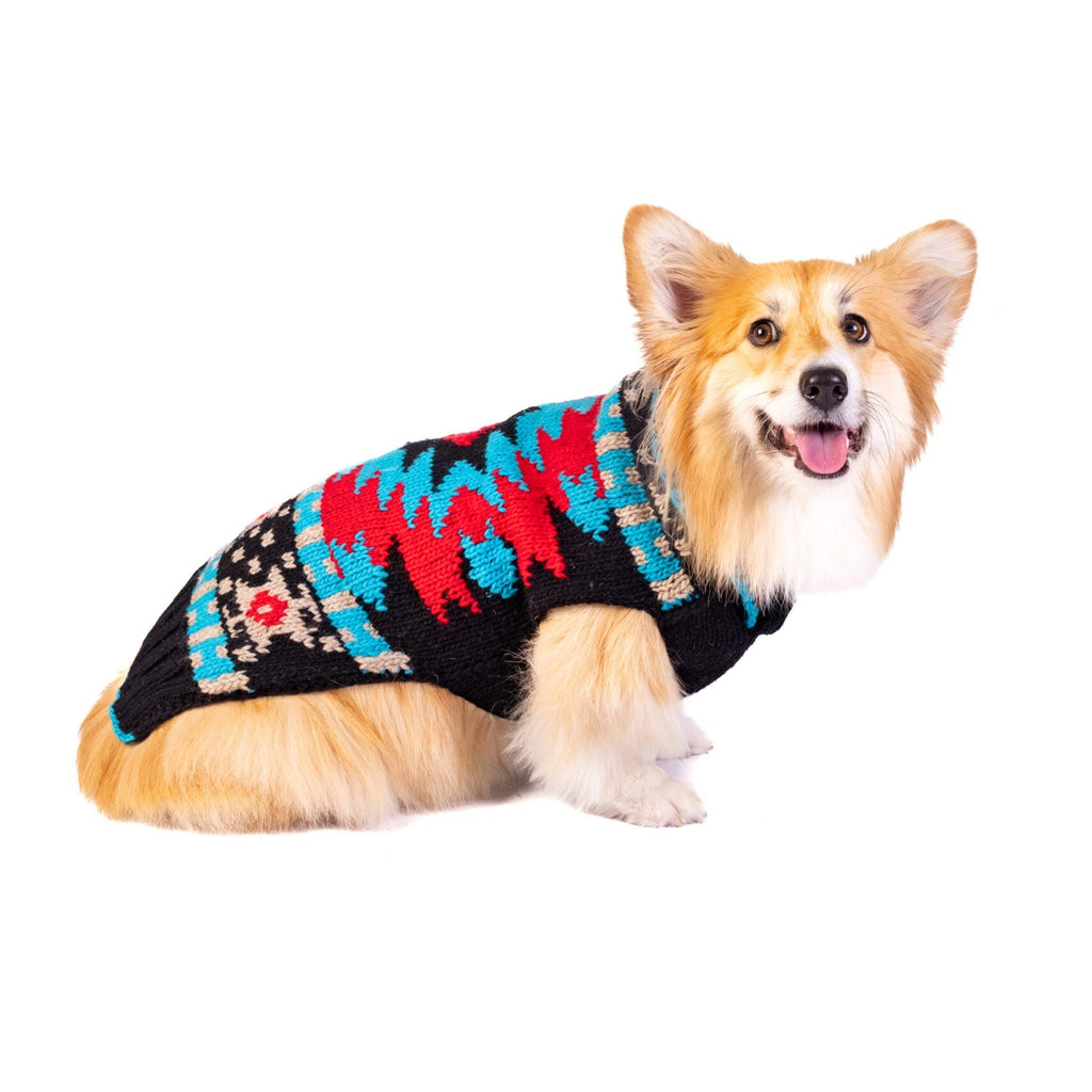 Black Southwest Dog Sweater Hand Knit – photo 4 of 9