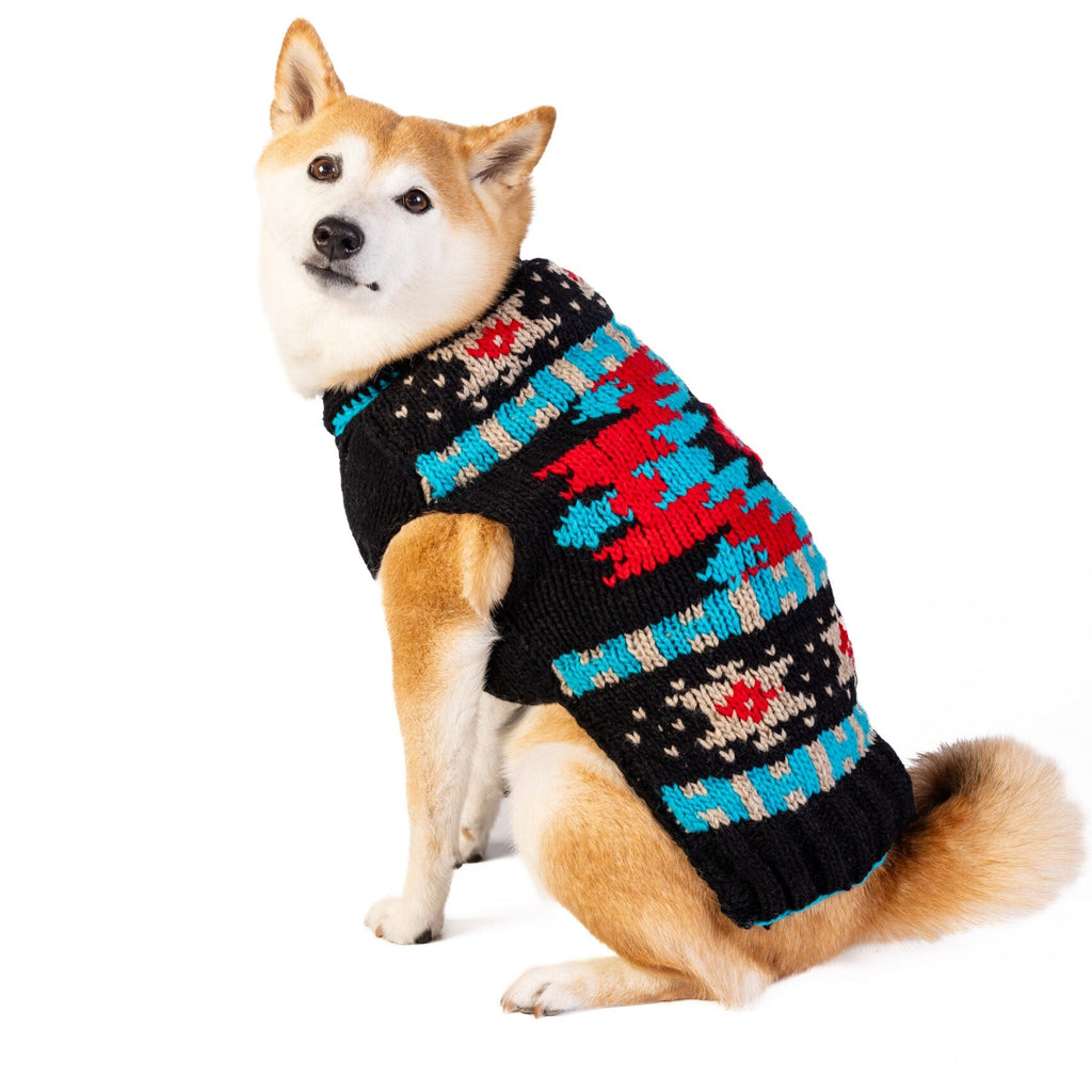 Black Southwest Dog Sweater Hand Knit – photo 2 of 9