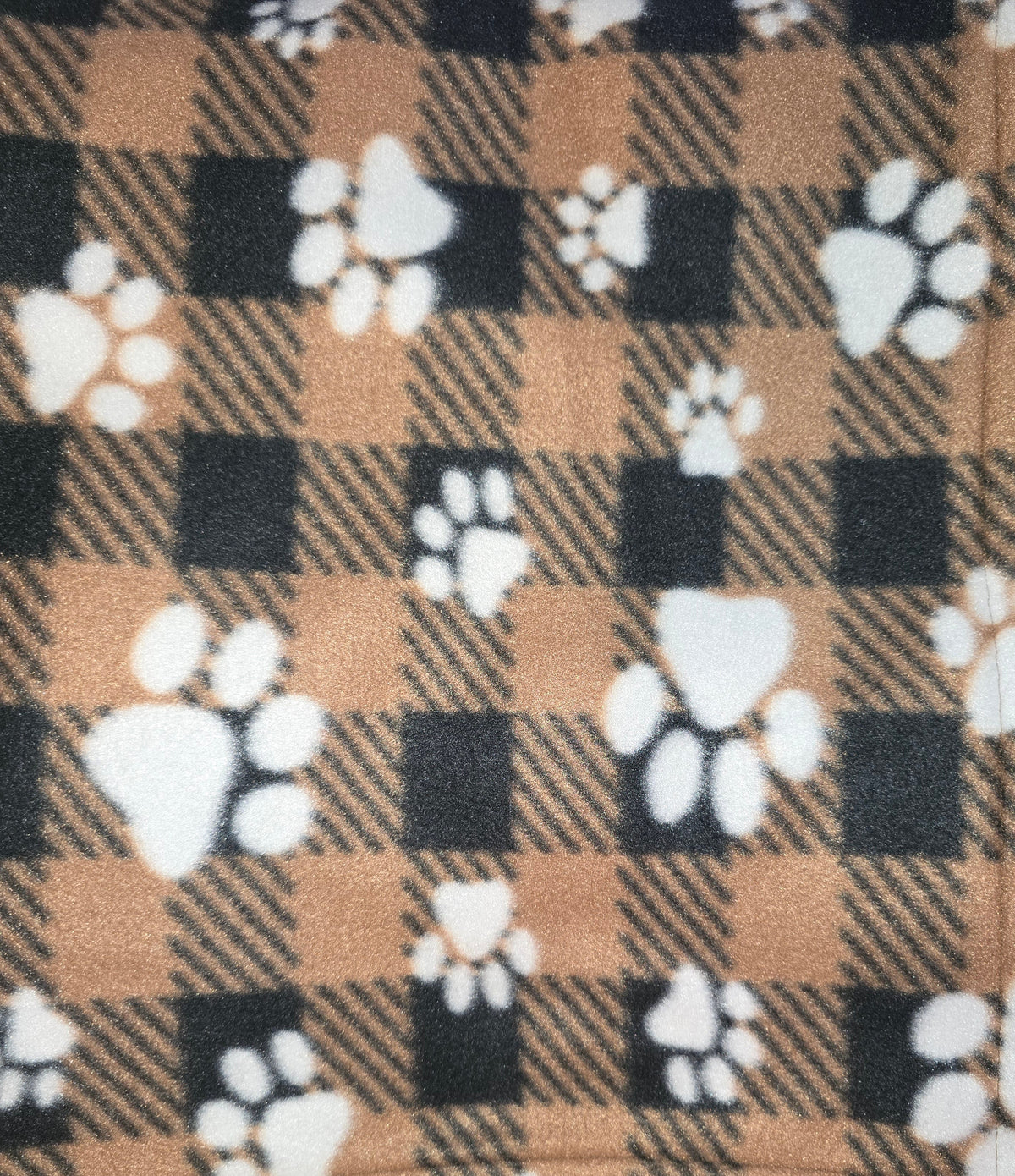 Dog Blanket – Brown Plaid Footprint – alternate view 2