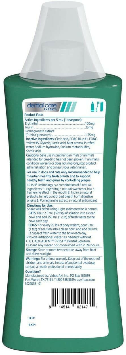 Virbac CET Aquadent Fr3sh Water Additive – photo 8 of 9