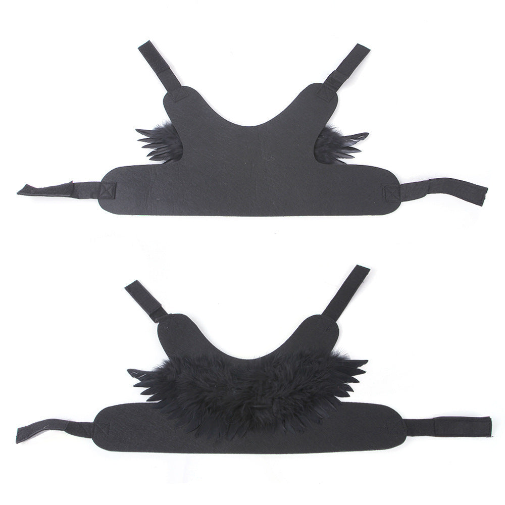 Angel Wings Dog Costume – Felt Chest-Back Wings – alternate view 1