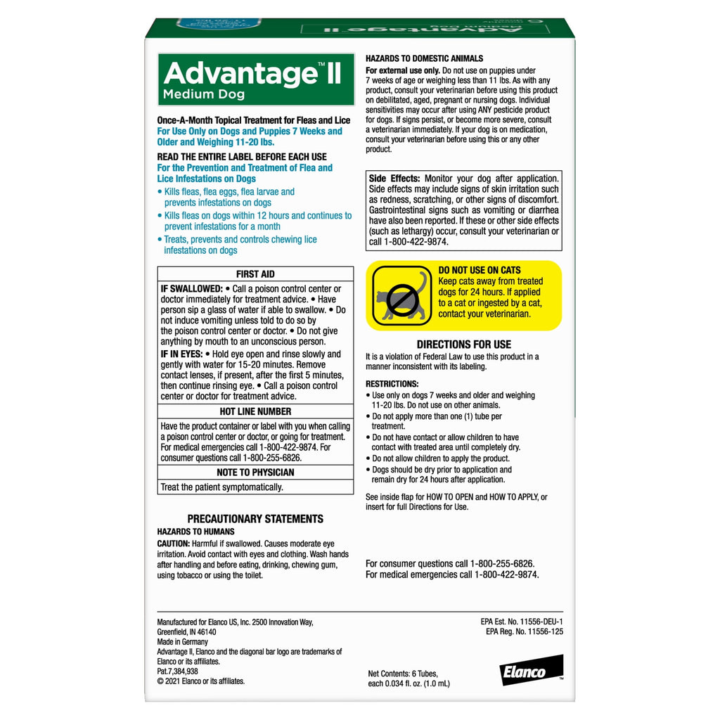 Vet-Recommended Flea Prevention for Medium Dogs 11-20 Lbs 6-Monthly Tr, close-up