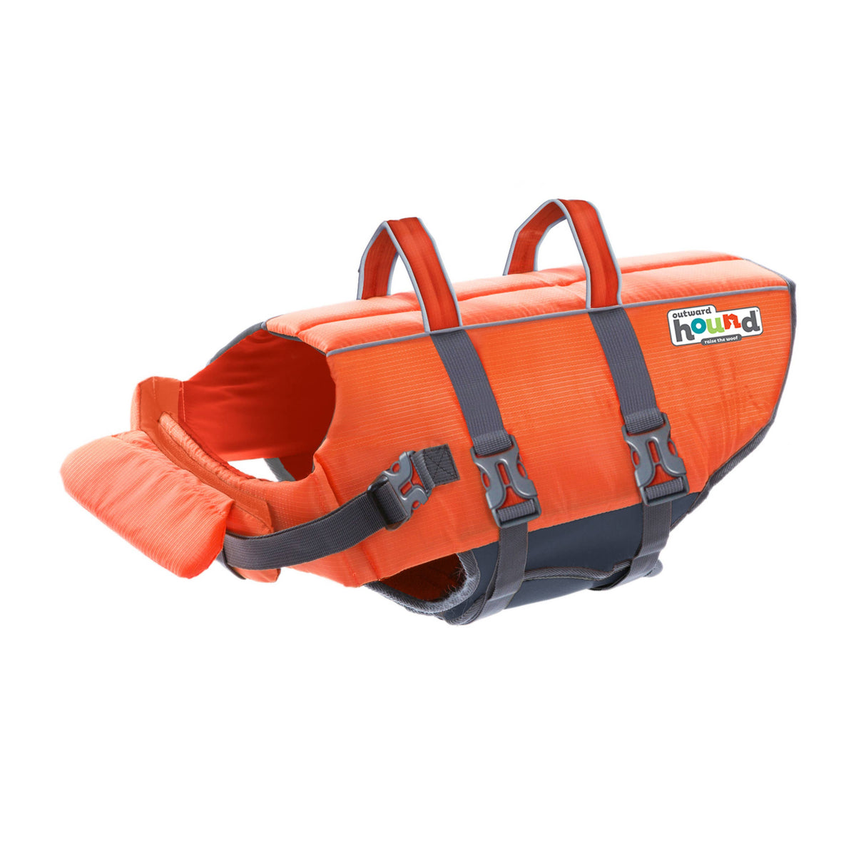 Outward Hound Granby Splash Dog Life Jacket – Orange, Medium – front view
