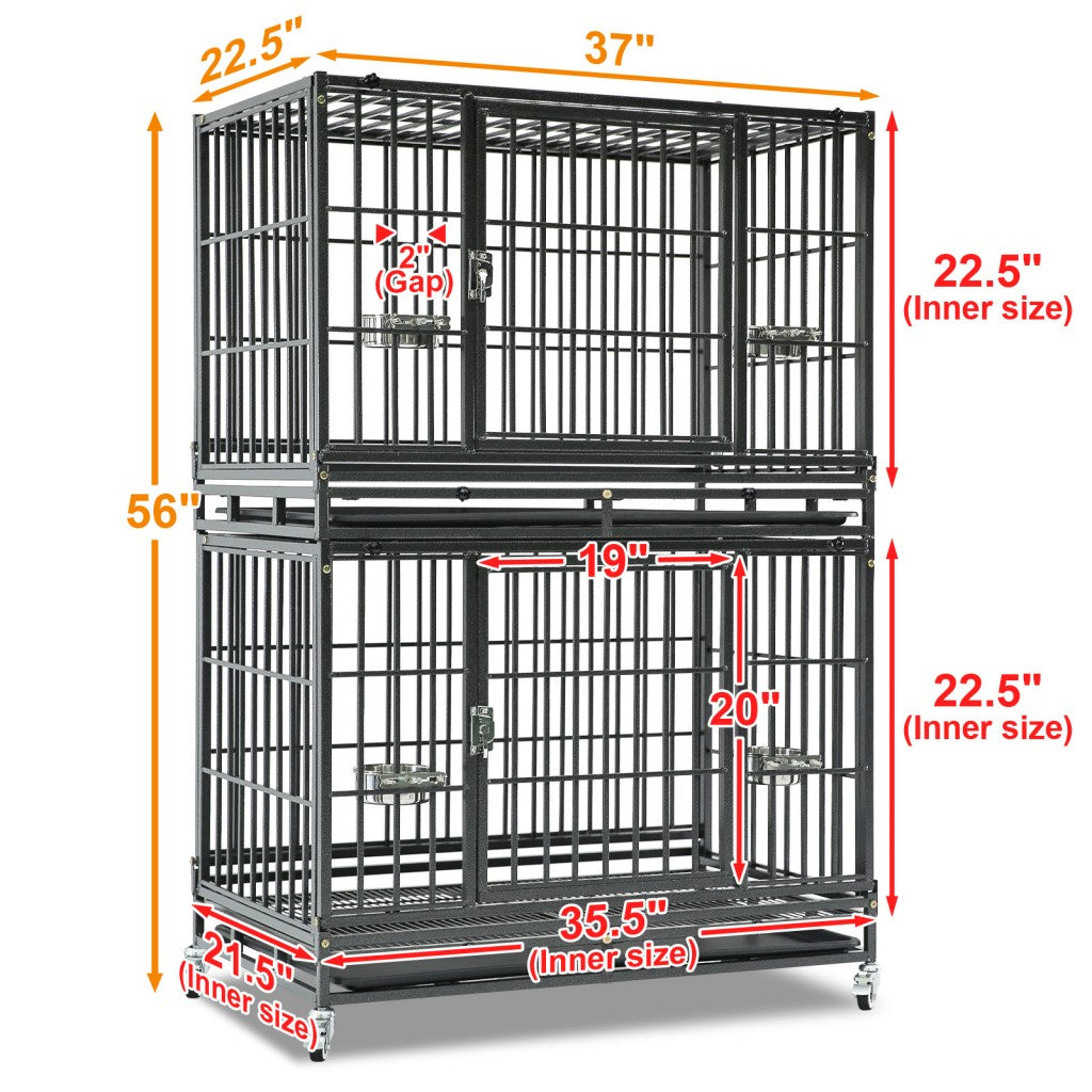 37 Inch Stackable Heavy Duty Dog Crate – alternate view 10