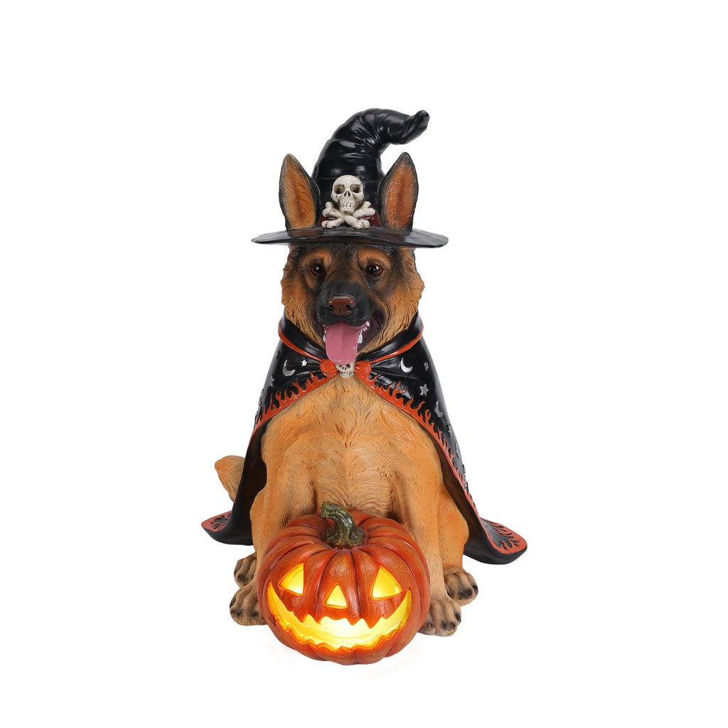 Halloween German Shepherd Dog Statue – alternate view 5