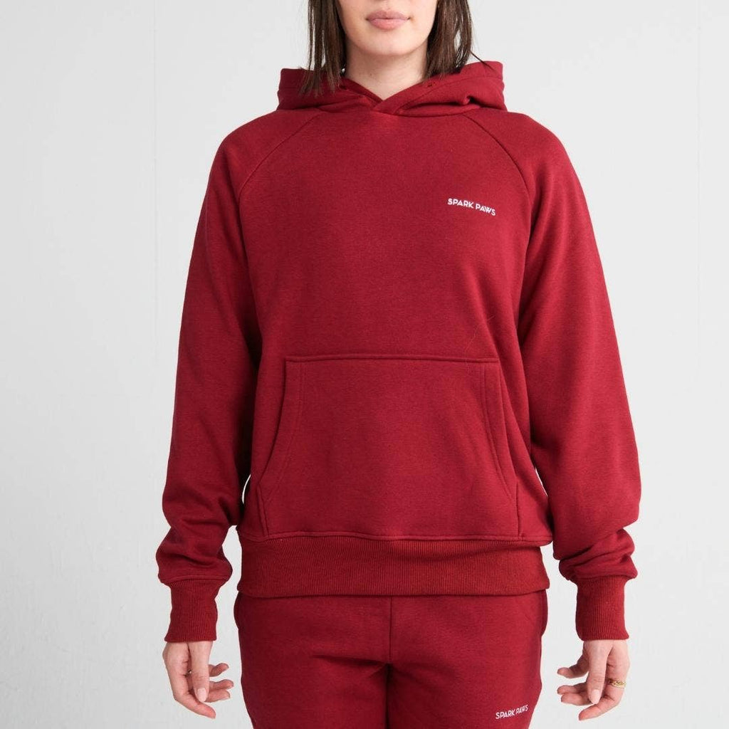 Essential Human Hoodie - Burgundy – alternate view 3