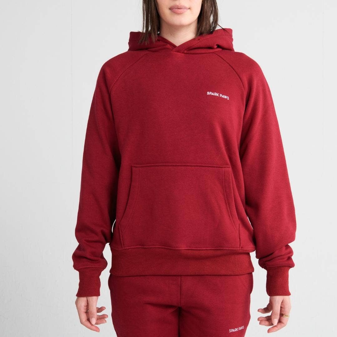 Essential Human Hoodie - Burgundy – alternate view 3