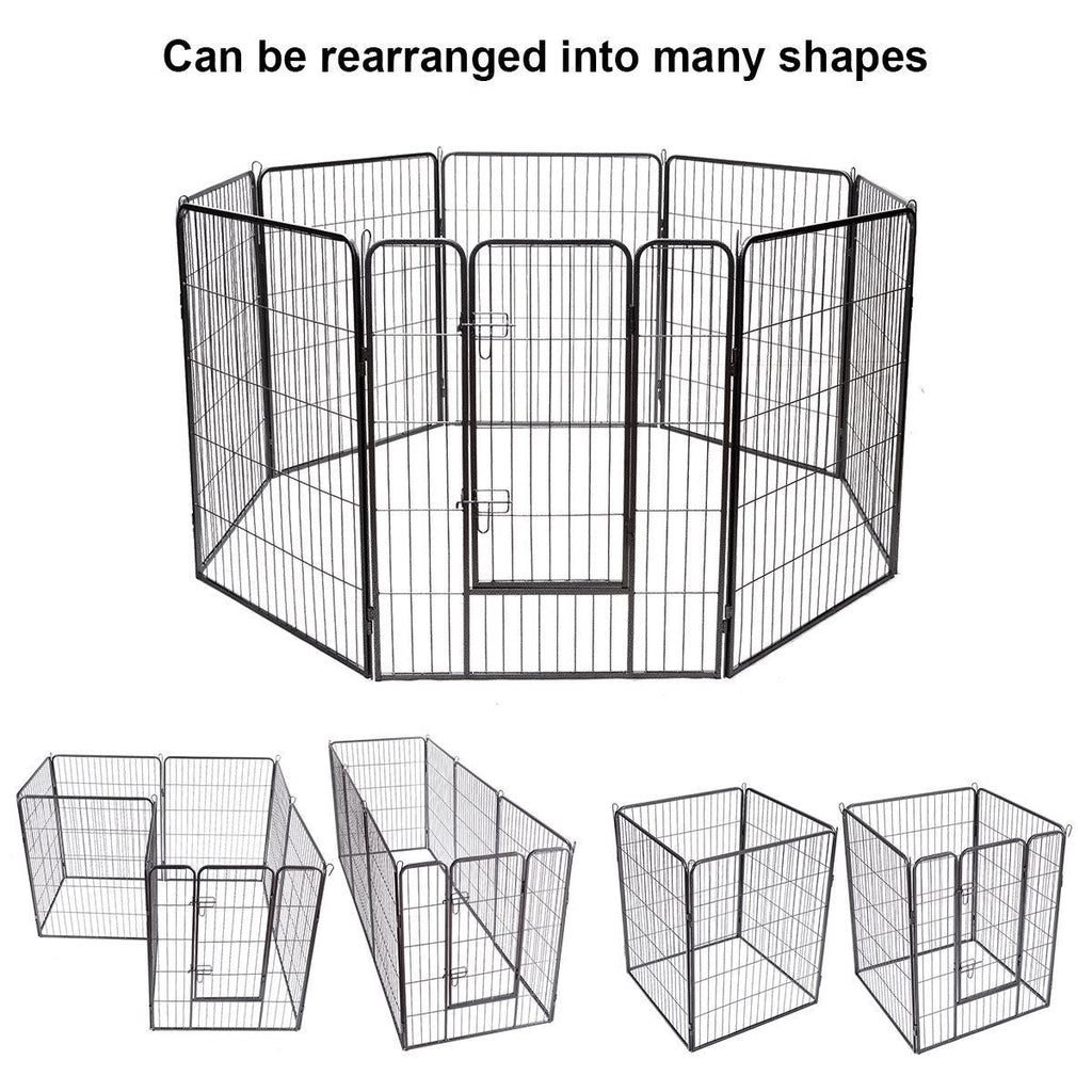 8-Panel Heavy-Duty Metal Dog Playpen with Door – photo 5 of 9