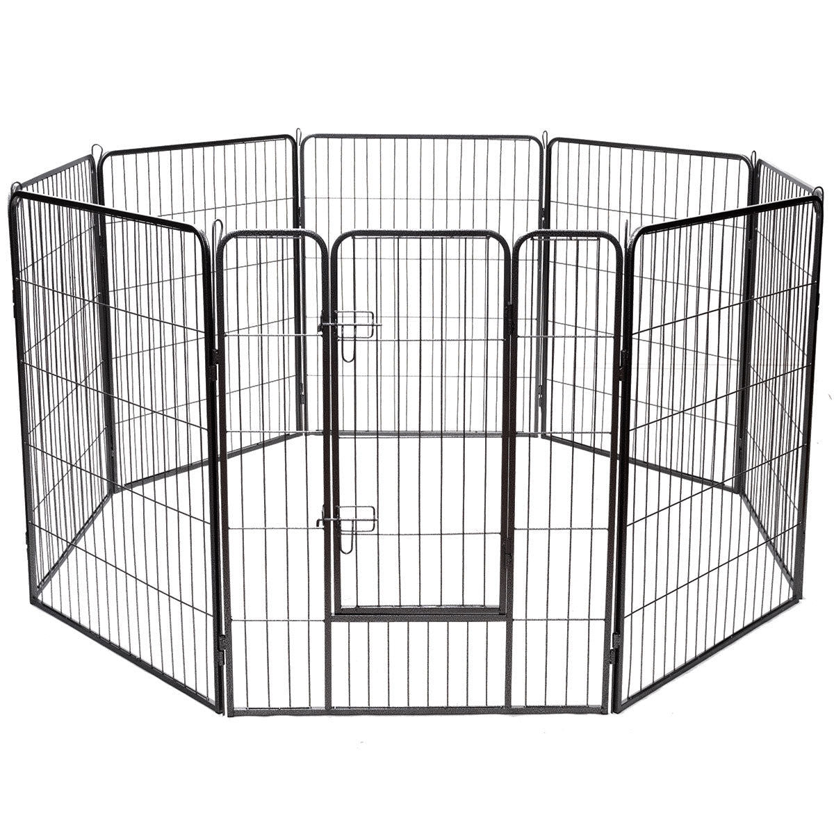 8-Panel Heavy-Duty Metal Dog Playpen with Door – photo 3 of 9