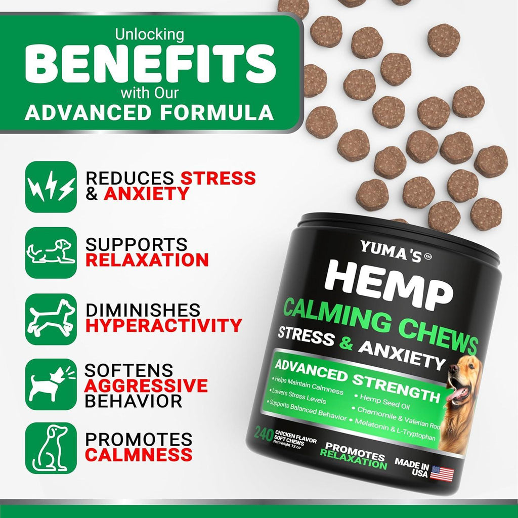 Hemp Calming Chews for Dogs 240 Count Melatonin Chamomile – photo 4 of 6