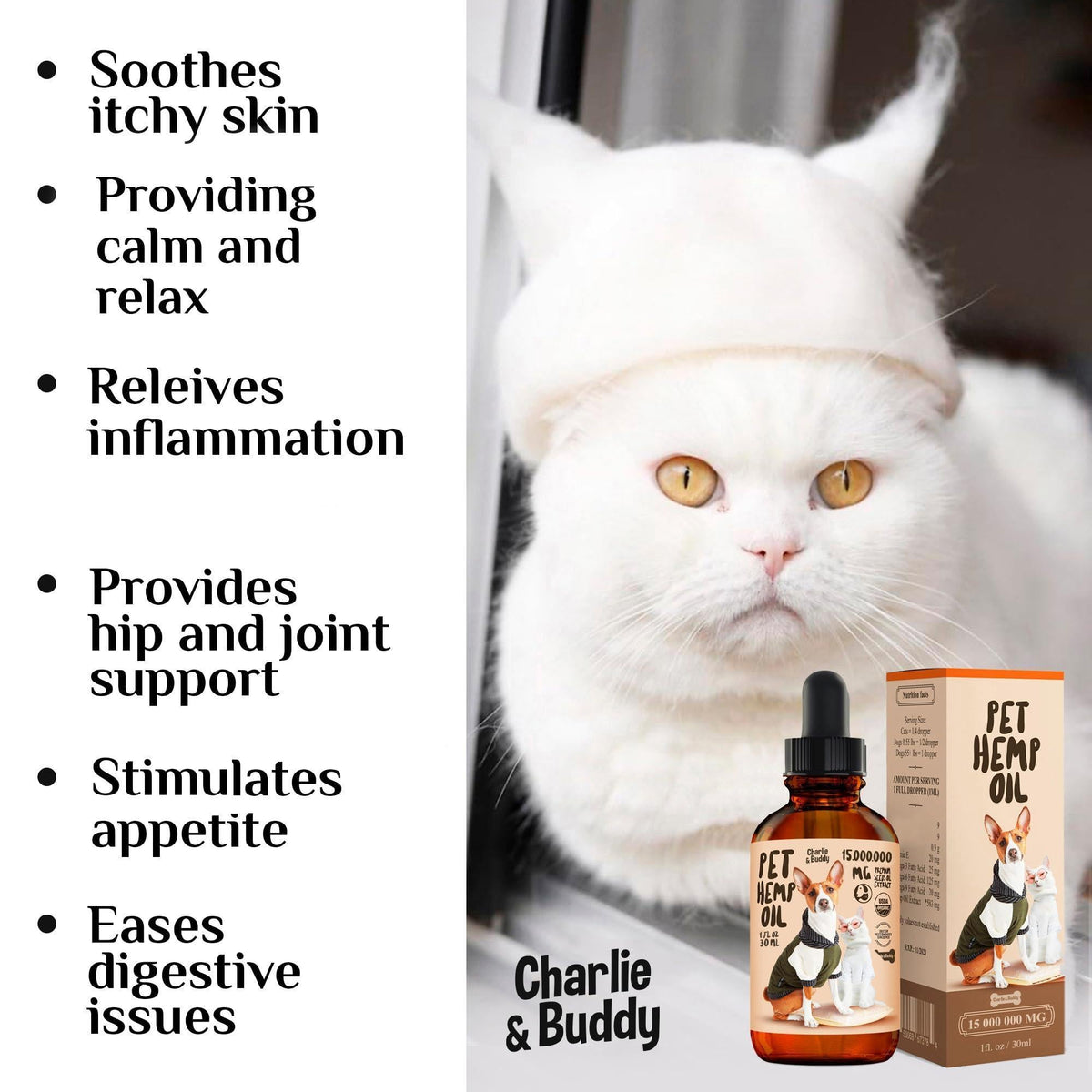 Hemp Oil for Dogs and Cats Omega 3-6-9 Vitamin E – photo 3 of 8