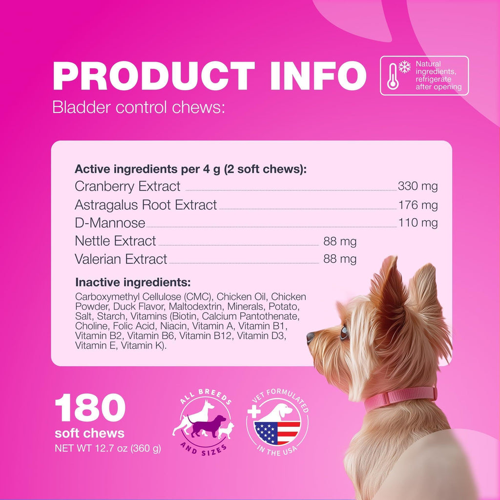 Cranberry bladder support chews for dogs – urinary tract and kidney health supplement – photo 7 of 9