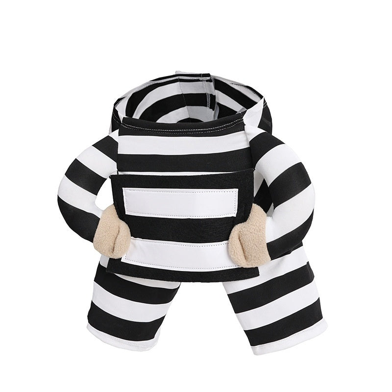 Black & White Striped Dog Costume – Halloween – alternate view 4
