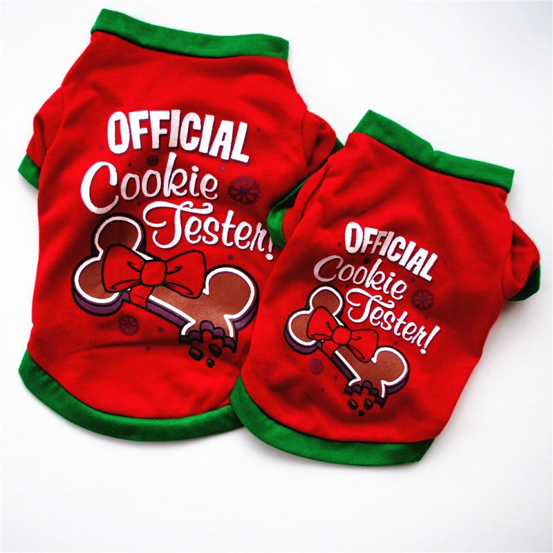 Christmas Snowman Dog T-Shirt Red Holiday Tee – photo 2 of 10