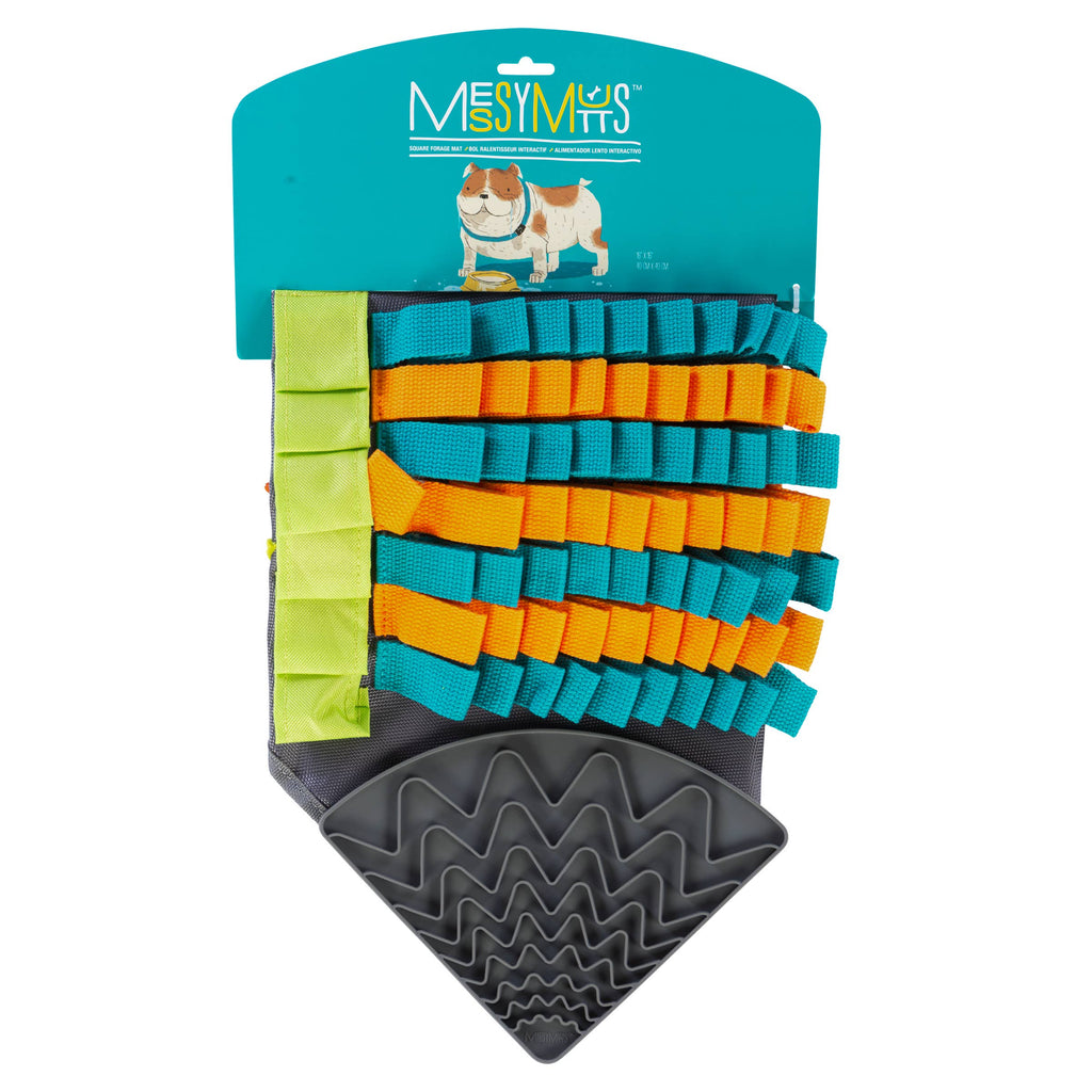 Messy Mutts Square Forage Snuffle Mat – 16 Inch with Suction – alternate view 3