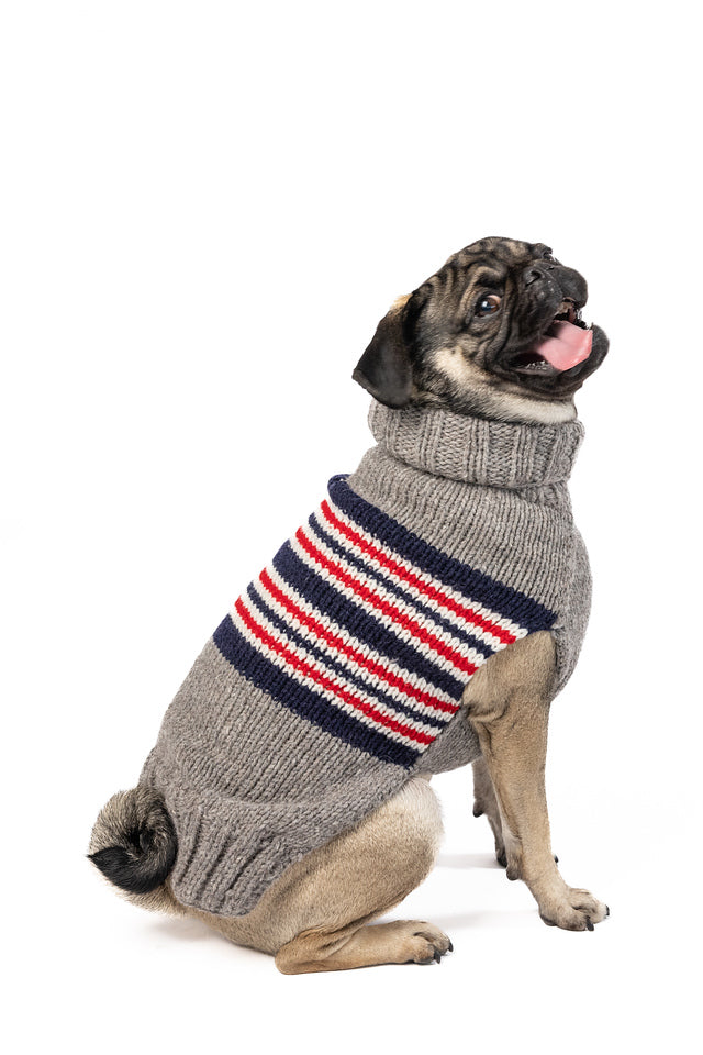 Charlie Alpaca Dog Sweater Camel Cable Knit with Leash Slit – photo 2 of 2