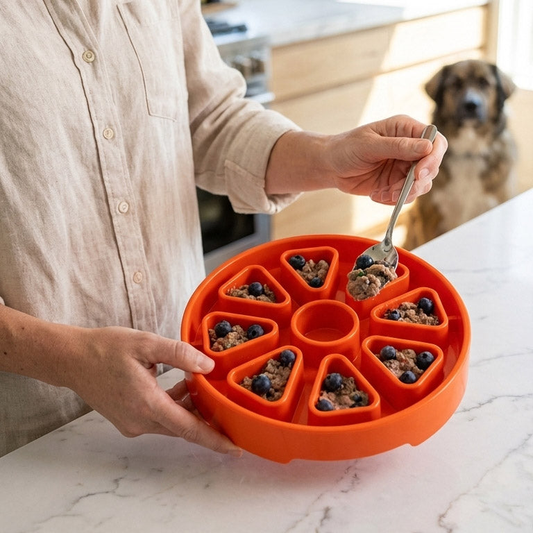 SodaPup Citrus Softie eTray – Shallow Slow Feeder Dog Bowl, USA Made – alternate view 4
