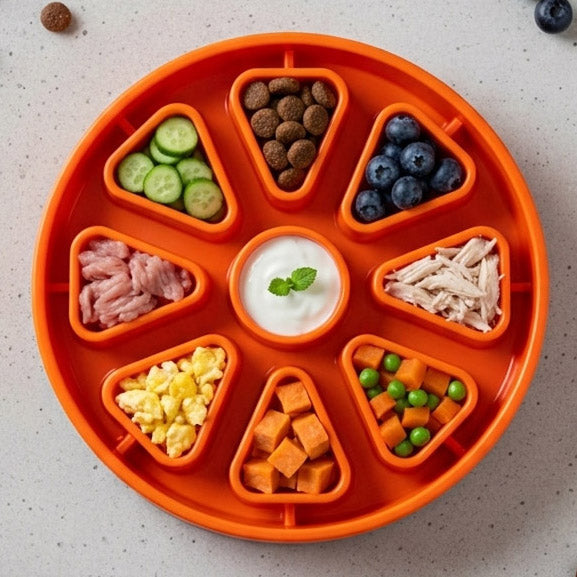 SodaPup Citrus Softie eTray – Shallow Slow Feeder Dog Bowl, USA Made – alternate view 2