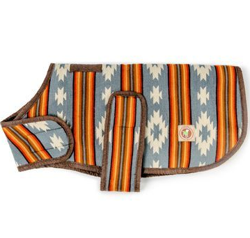 Denim Sunset Blanket Dog Coat Fleece Lined with Harness Hole – photo 4 of 4