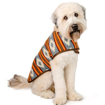 Denim Sunset Blanket Dog Coat Fleece Lined with Harness Hole – photo 3 of 4