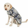 Gray and Blue Plaid Blanket Dog Coat 100 Percent Wool with Fleece Lining – photo 1 of 3