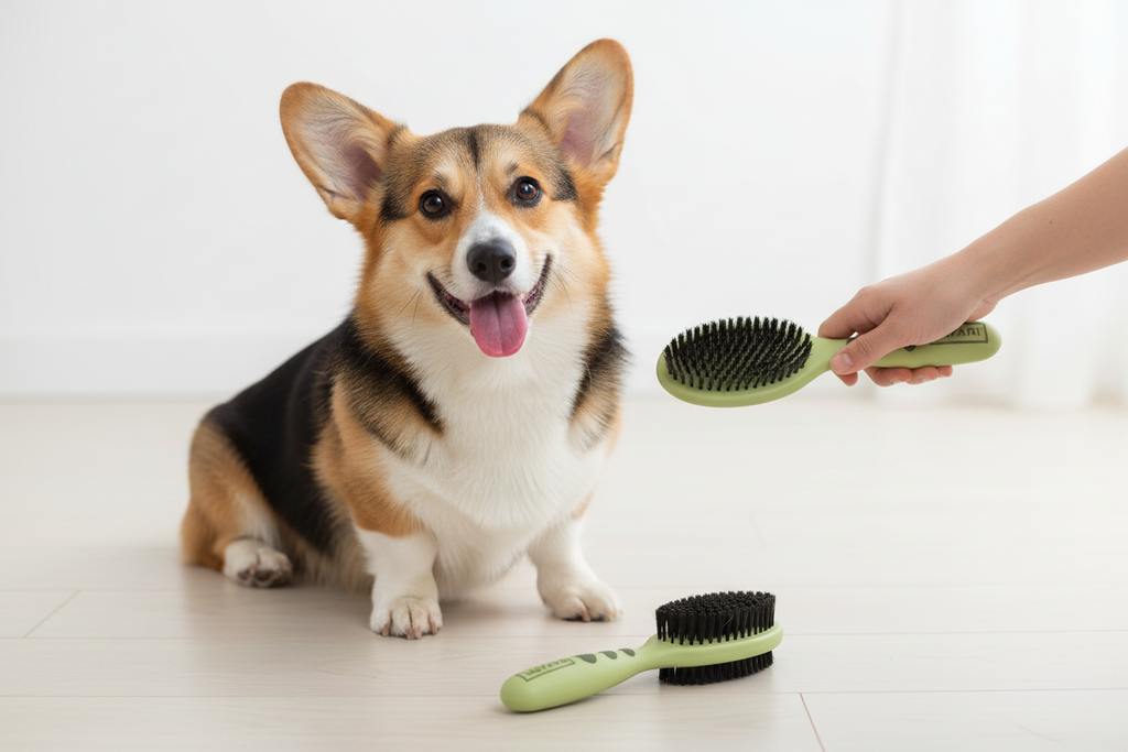 Safari Bristle Dog Brush – Small – front view