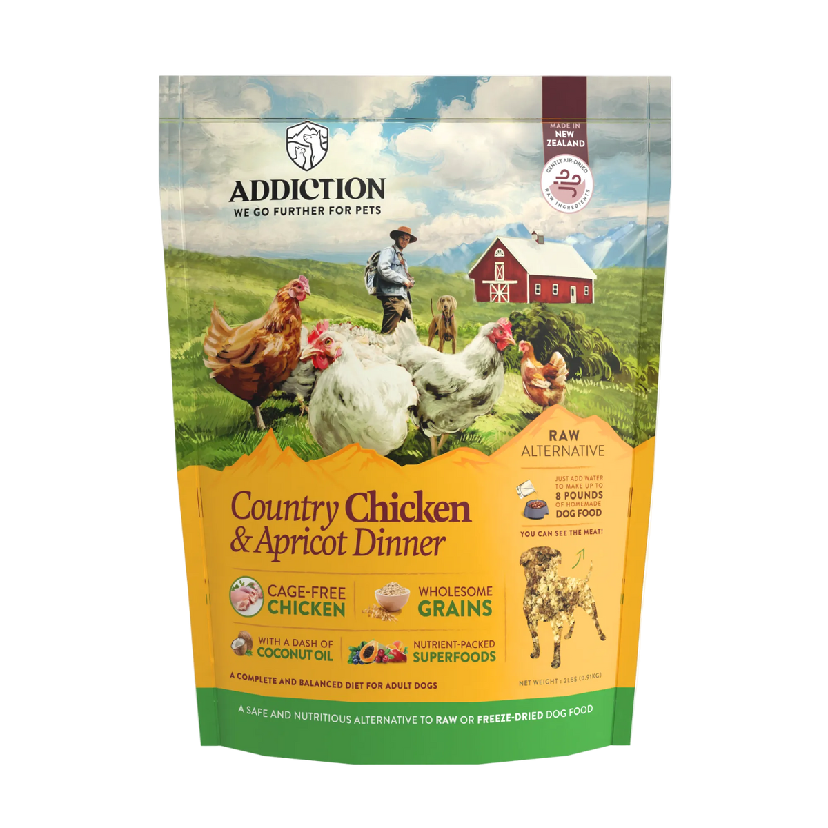 Country Chicken & Apricot Air-Dried Dog Food – front view