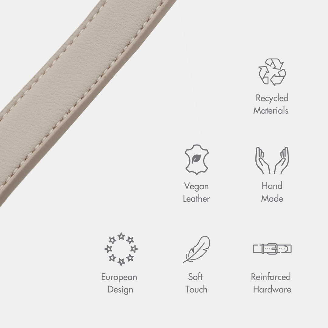 Leash 4ft Vegan Leather Cupertino, detail view